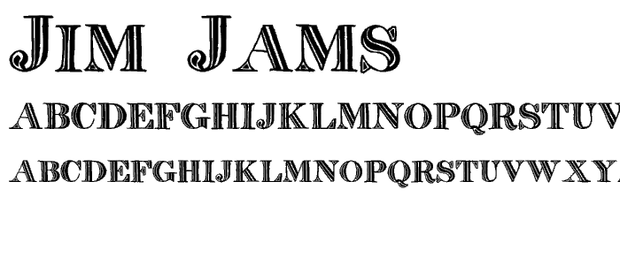 Jim Jams font